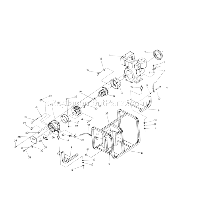 Page A Diagram and Parts List for 5561-1  Briggs and Stratton Generator